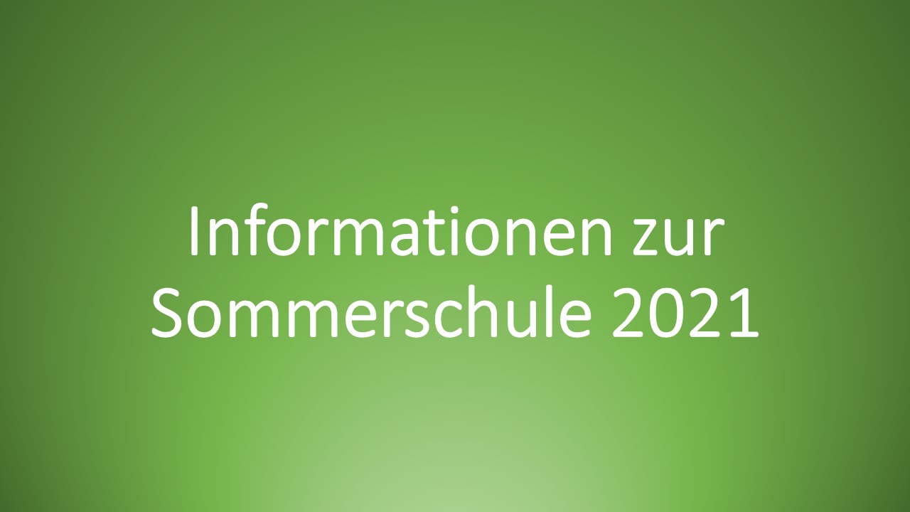 Sommerschule 2021